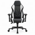 Cadeira de Gaming Ergonómica Preta e Branca em PVC, 65 x 65 x 120-130 cm